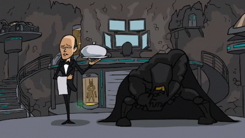 Batman Doing Metal Headbang GIF