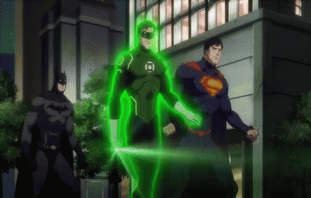 Batman Green Lantern and Superman Standing Together