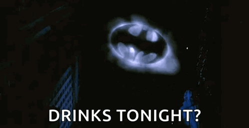 Batman Logo Glowing Drinks Tonight