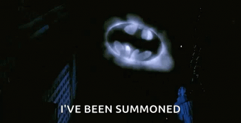 Batman Logo Glowing Says Ive Been Summoned