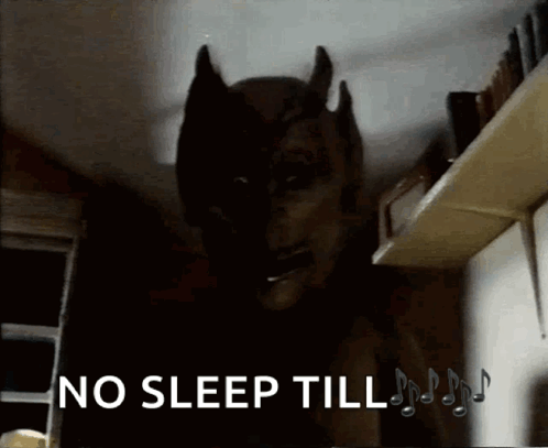 Batman Mask No Sleep Till GIF