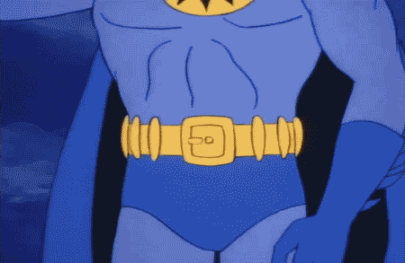Batman Pushing Belt Button To Fly GIF