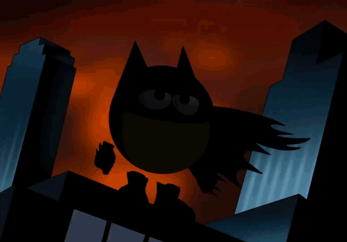 Batman Standing On Building GIF