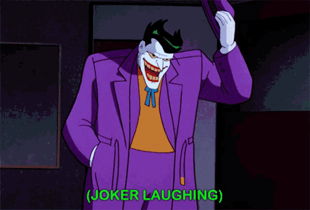 Batman The Animated Series Joker Laughing Gif GIF