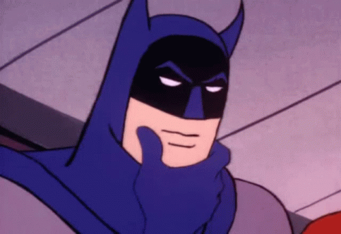 Batman Touching Chin Hmmmm GIF