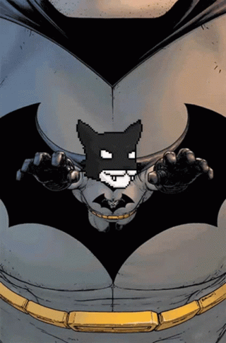 Batman with Cat Face on Chest