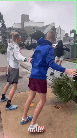 Batten Down The Hatches Kids Having Fun GIF