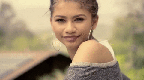 Batting Eyelashes Zendaya Flirting GIF