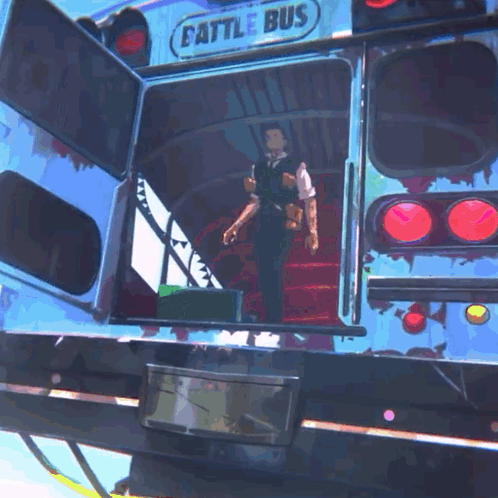 Battle Bus With Doors Open GIF