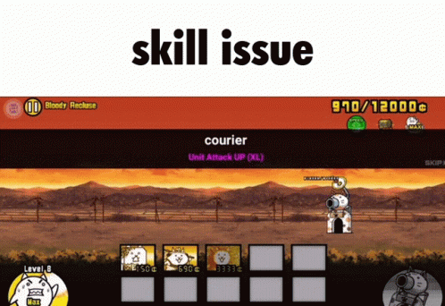Battle Cats Skill Issue Games GIF