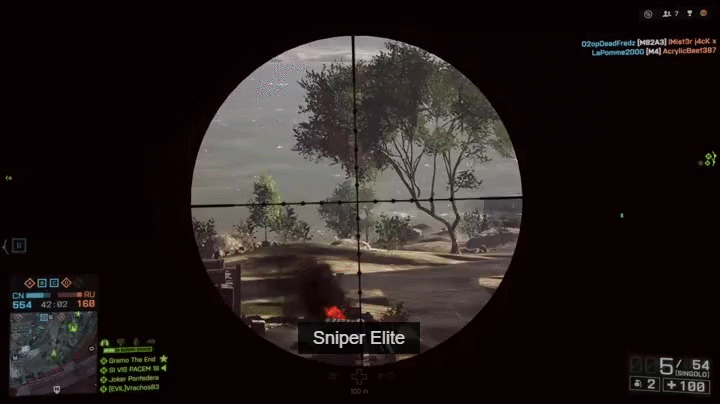 Battlefield 4 Sniper Elite Target GIF