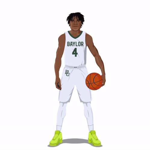 Baylor Bears Basketball Player Holding a Basketball