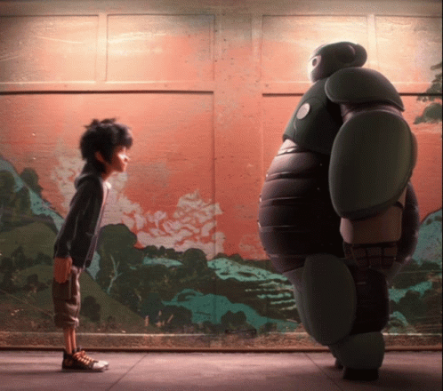 Baymax And Big Boy Bowed GIF