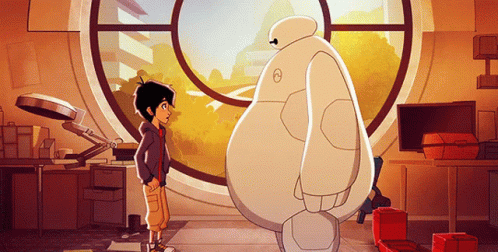 Baymax And Big Boy Love Hug GIF