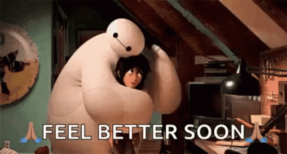 Baymax Hug Hiro Hamada Get Better Soon GIF