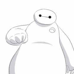Baymax Sketch Hand Close Open GIF