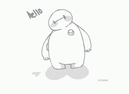Baymax Sketch Hello GIF