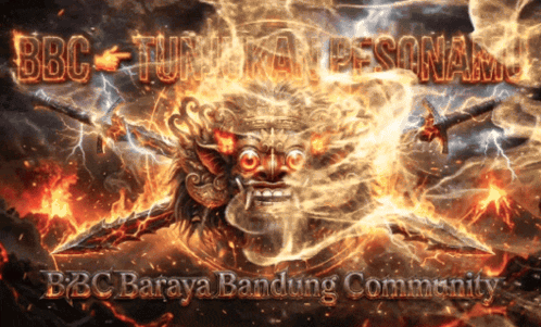 BBC Baraya Bandung Community Poster With Demon Statue