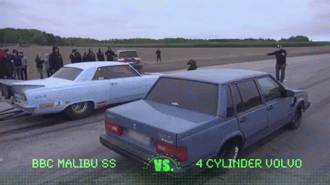 BBC Malibu SS and 4 Cylinder Volvo Race
