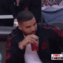 Bbl Drake Having A Drink GIF