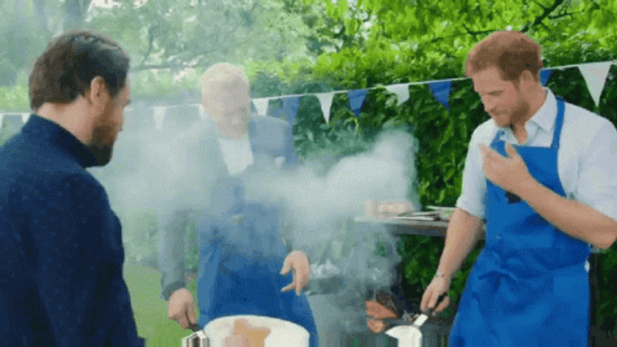Bbq Time Prince Harry Having Fun GIF