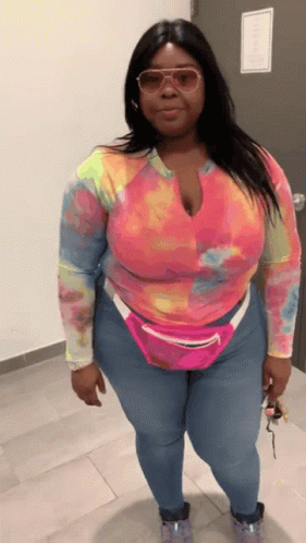 Elegant Bbw Hair Flip Walking Away GIF