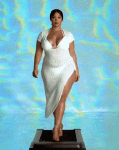Outstanding Bbw Trabia Majors Walking Model GIF