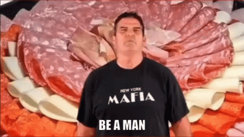 Be A Man With Meat Background GIF