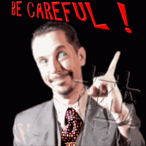 Be Careful Man Fingers Gesture GIF