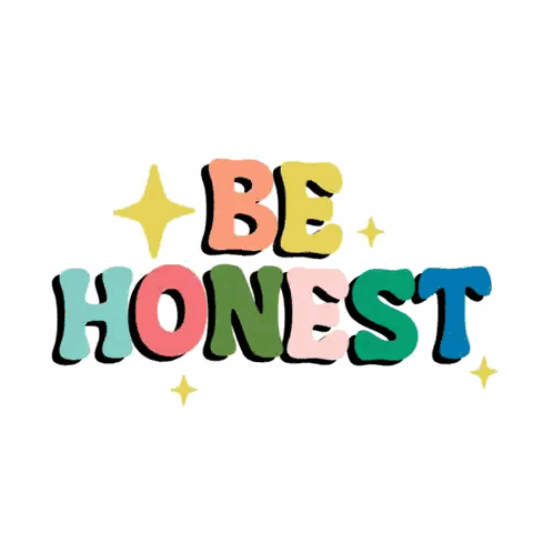 Be Honest Sticker with Yellow Star