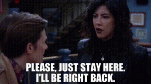 Rosa Diaz Serious Talking Be Right Back GIF