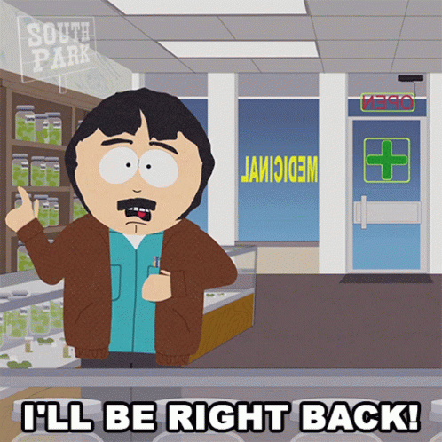 Randy Marsh Running Be Right Back GIF
