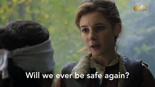 Be Safe Anxious Young Lady Epix GIF