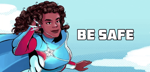 Be Safe La Borinquena Superhero GIF