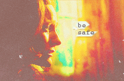 Be Safe Trippy Retro Design GIF