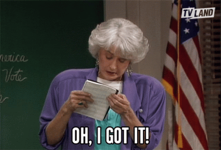 Bea Arthur Saying Oh I Got It GIF