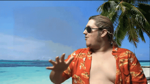 Beach Green Screen Happy Birthday GIF
