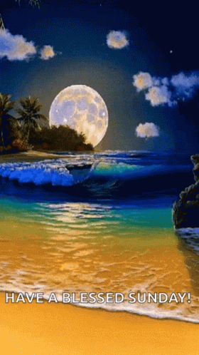 Beach Painting Have a Blessed Sunday