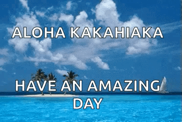 Beach Scene Aloha Kakahiaka Have an Amazing Day