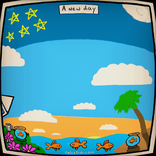 Beach Scene with A New Day