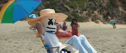 Beach Vacation Song Marshmello GIF