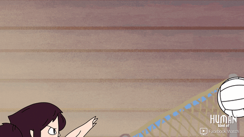 Beach Volleyball Cartoon Hurt GIF