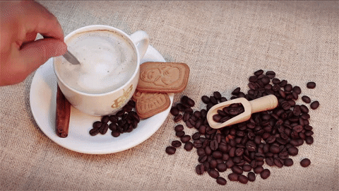 Beans And Cup Of Coffee Latte GIF