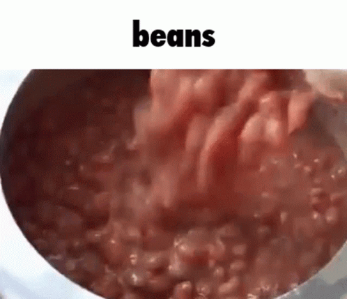 Beans Being Poured Into Pot GIF