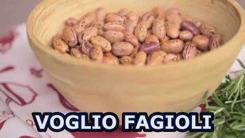 Beans Pinto Voglio Fagioli Wooden Bowl GIF
