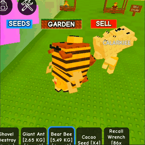 Bear And Bee Standing Together In Video Game GIF