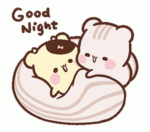 Bear And Squirrel Sleeping Good Night GIF