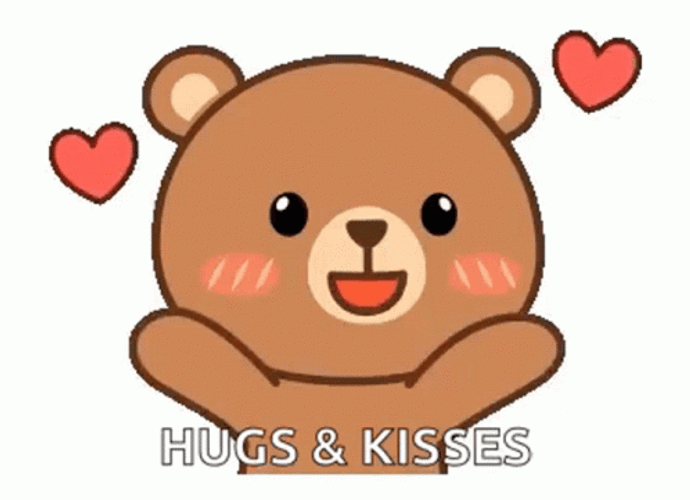 Bear Blowing Hugs And Kisses GIF
