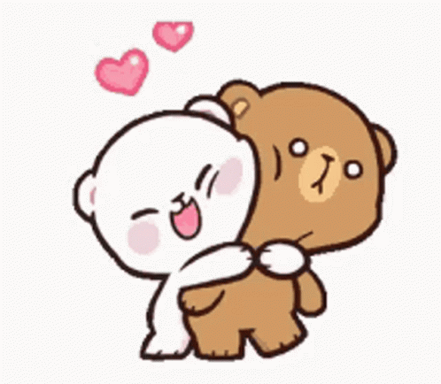 Bear Couple Stickers Animated Funny Hug GIF