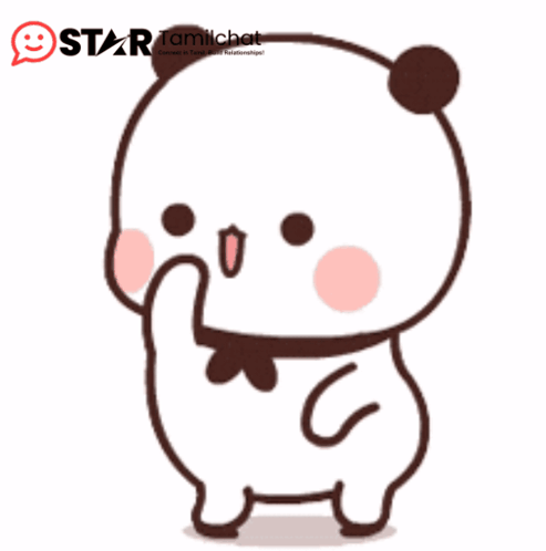 Bear Covering Mouth Tamilchat Sticker